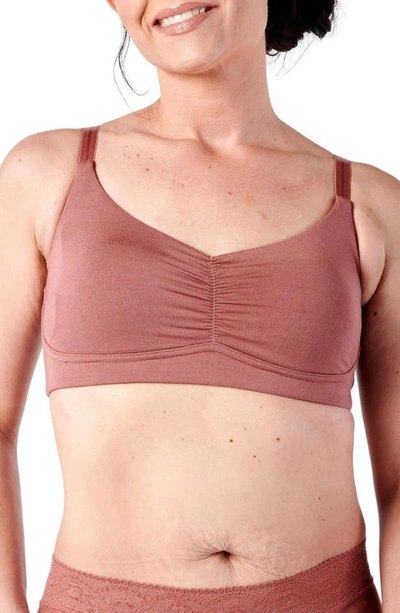 Shop Anaono Monica Full Coverage Post-surgery Pocketed Wireless Bra In Dusty Rose
