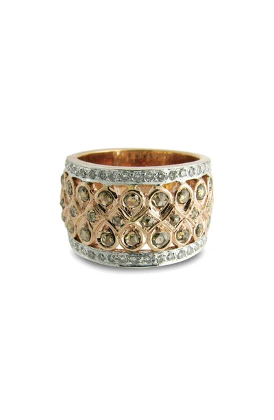 Shop Sethi Couture Plume Diamond Cigar Band In Rose