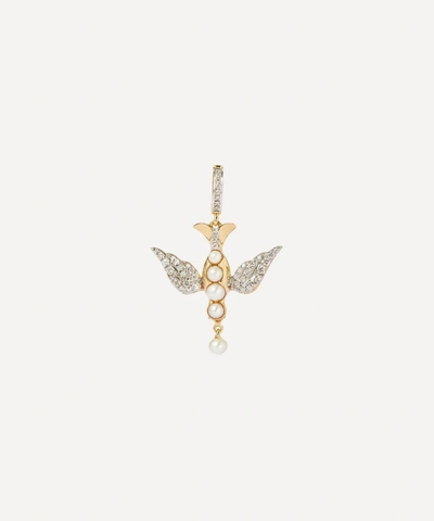 Shop Annoushka X Temperley 18ct Gold Pearl And Diamond Lovebirds Charm