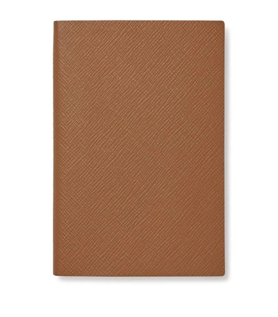 Shop Smythson Leather Chelsea Notebook In Brown