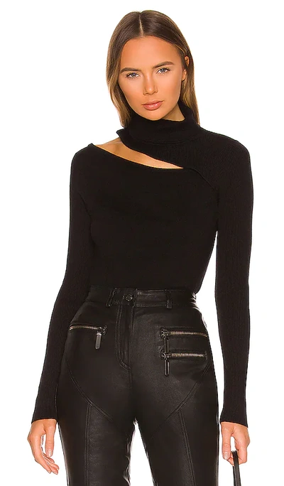Shop L Agence Everlee Cutout Sweater In Black