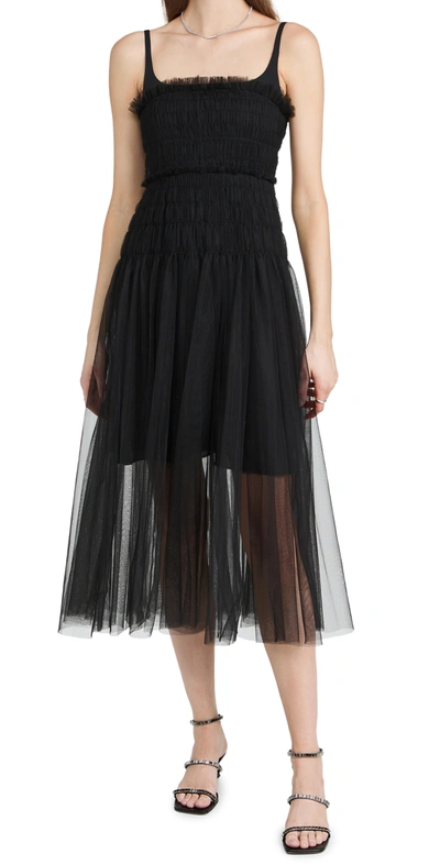 Shop Rebecca Taylor Tulle Dress In Black