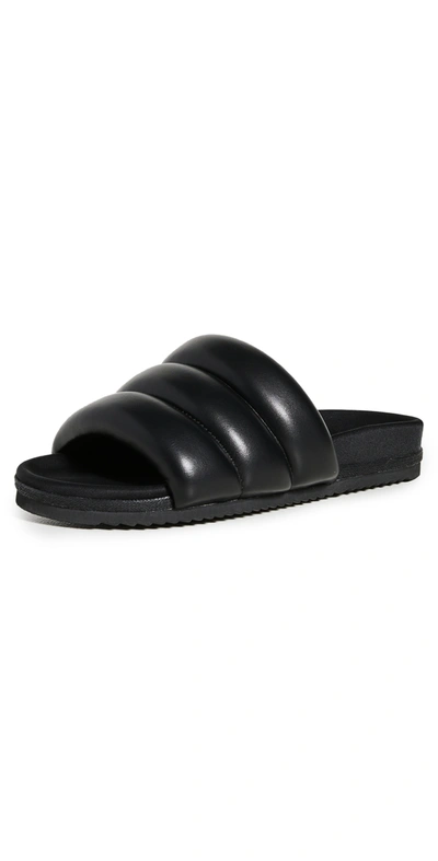 Shop Roam The Puffy Slides Black