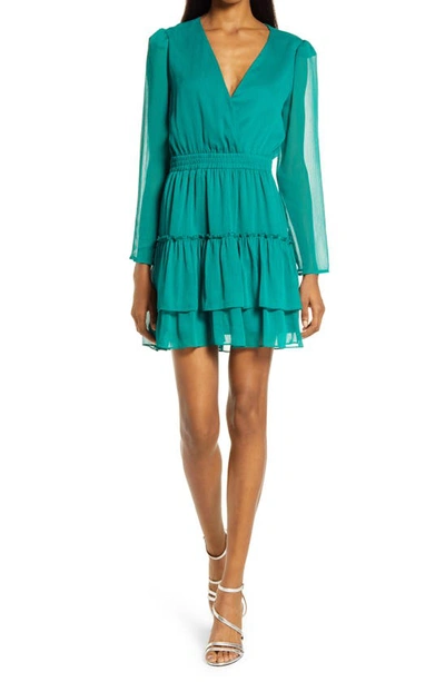 Charles henry tiered ruffle sleeve dress best sale