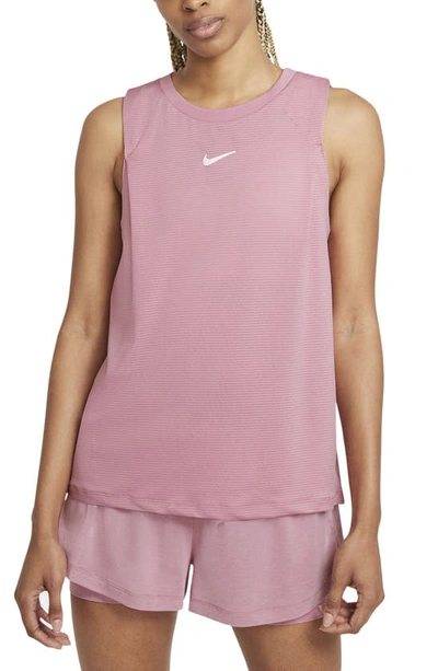 Shop Nike Court Advantage Tennis Tank In Elemental Pink/ White