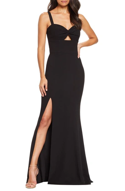 Shop Dress The Population Brooke Twist Front Gown In Black