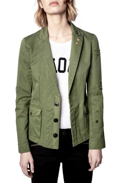 Zadig and outlet voltaire khaki jacket