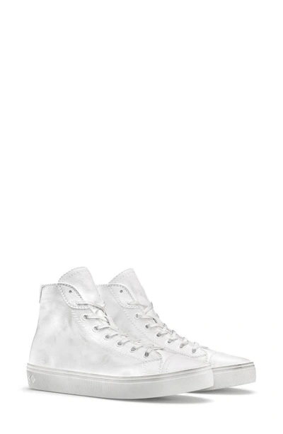Shop Koio Court Distressed Leather Sneaker In Chalk Distressed