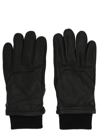 Shop Canada Goose Layered Leather Gloves In Black
