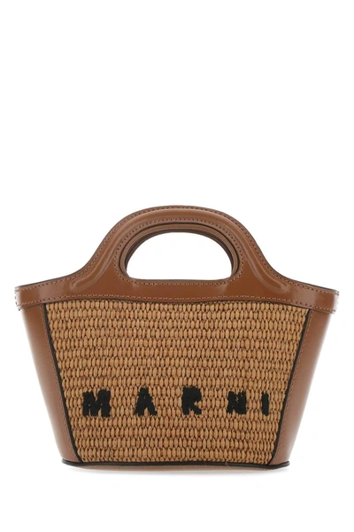 Shop Marni Tropicalia Summer Tote Bag In Brown
