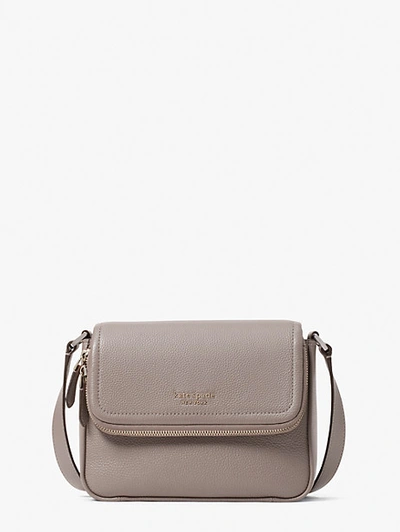 Shop Kate Spade Run Around Large Flap Crossbody In Mineral Grey