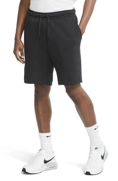 Shop Nike Sportswear Tech Fleece Shorts In Black/ Black