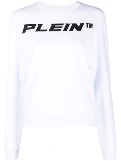 Shop Philipp Plein Logo-print Sweatshirt In White