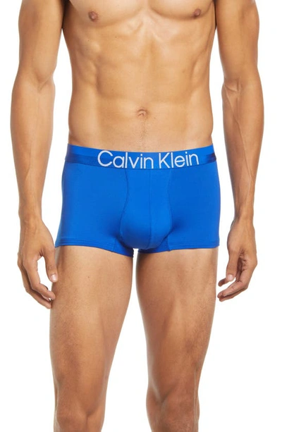 Shop Calvin Klein Stretch Trunks In Royal Blue