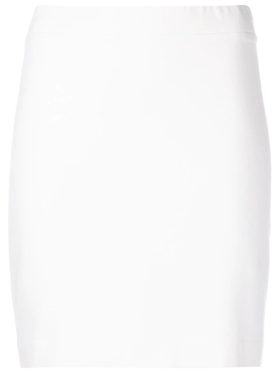 Shop Rosetta Getty High-waisted Bodycon Mini Skirt In White