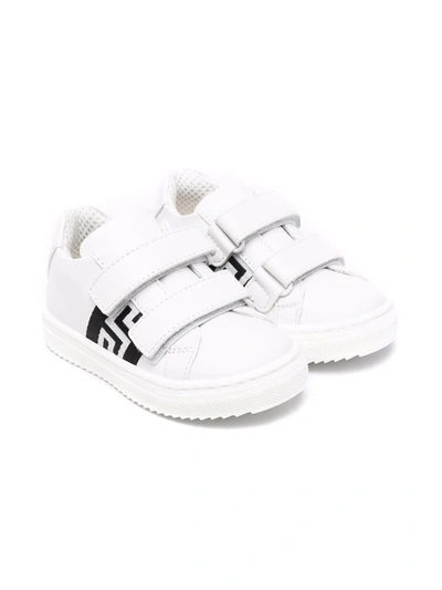 Shop Versace Greca Touch-strap Sneakers In White