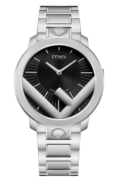 Shop Fendi Run Away Bracelet Watch, 41mm In Stainless Steel