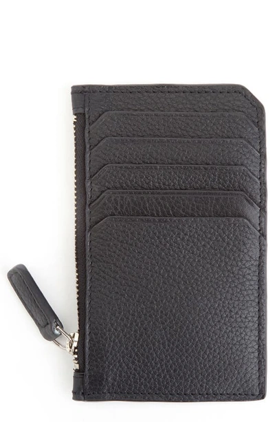 Shop Royce New York Zip Leather Card Case In Black