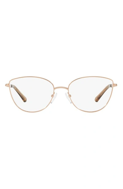 Shop Michael Kors 54mm Optical Glasses In Rose Gold