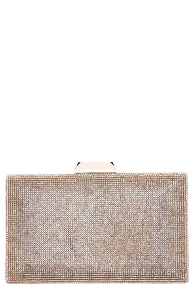 Shop Nina Desyre Crystal Minaudière In Gold