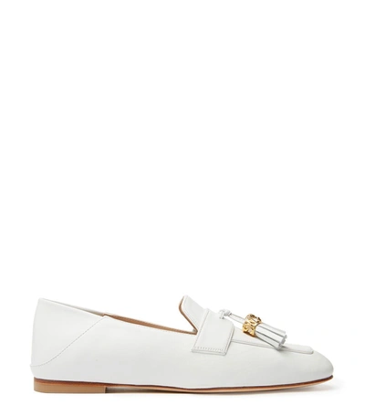 Shop Stuart Weitzman Wylie Foldable Back Loafers In White