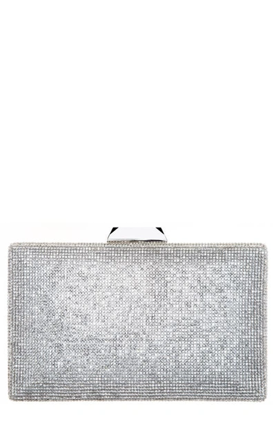 Shop Nina Desyre Crystal Minaudière In Silver