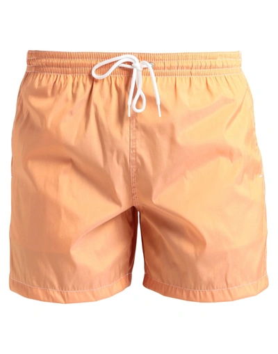 Shop Fiorio Man Swim Trunks Orange Size Xxl Polyamide, Polyester