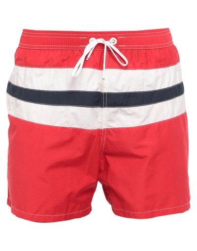 Shop Marina Yachting Swim Trunks In Red