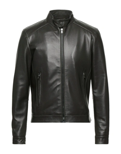 Shop Masterpelle Man Jacket Dark Green Size M Soft Leather