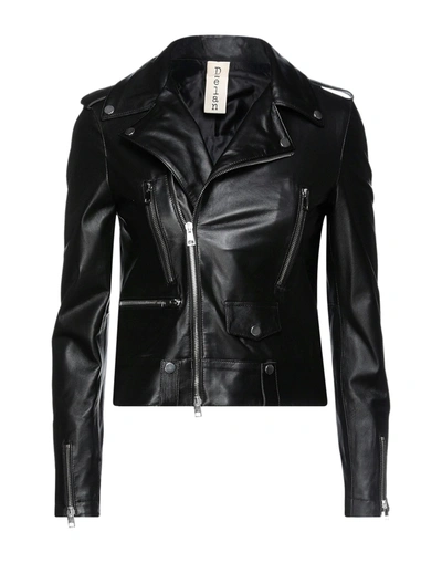Shop Delan Woman Jacket Black Size 12 Ovine Leather