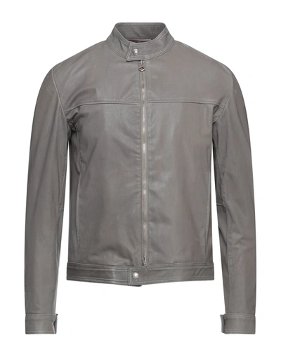 Shop Stewart Man Jacket Grey Size L Soft Leather