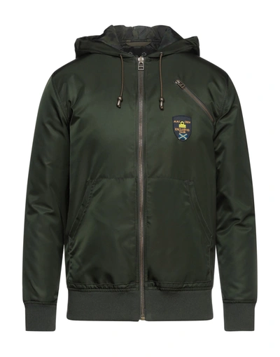 Shop Mr & Mrs Italy Man Jacket Military Green Size Xs Polyamide, Polyurethane, Polyester, Viscose