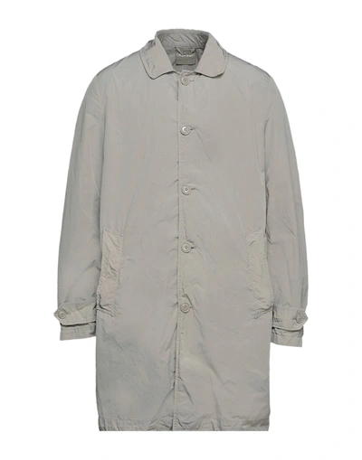 Shop Aspesi Man Overcoat Dove Grey Size Xxl Polyester, Polyamide