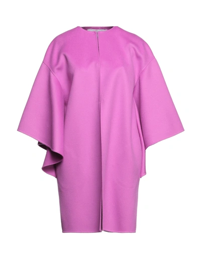 Shop Valentino Garavani Woman Capes & Ponchos Mauve Size 6 Virgin Wool, Cashmere In Purple