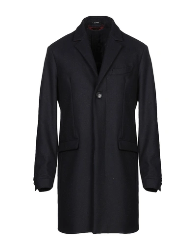 Shop Officina 36 Coats In Dark Blue