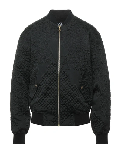 Shop Versace Jeans Couture Man Jacket Black Size 38 Polyester, Viscose, Elastane