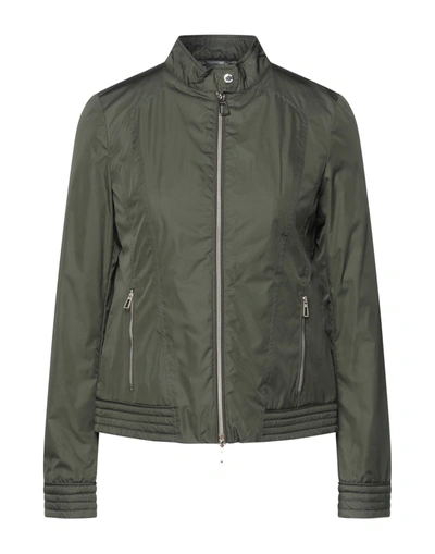 Shop Geox Jackets In Military Green