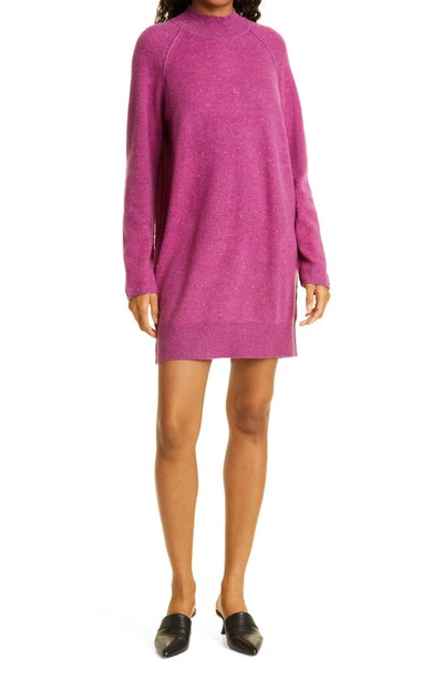 Shop Atm Anthony Thomas Melillo Cashmere Sweater Dress In Amethyst Donegal