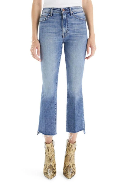 Shop Mother The Insider Frayed Step Hem Crop Bootcut Jeans In Scenic Route