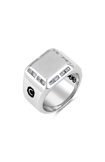 Shop Crislu Signet Ring In Silver