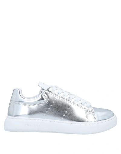 Shop Trussardi Sneakers In Silver