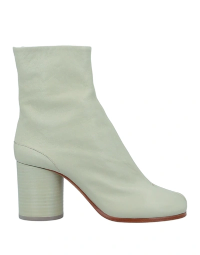 Shop Maison Margiela Woman Ankle Boots Light Green Size 5.5 Soft Leather