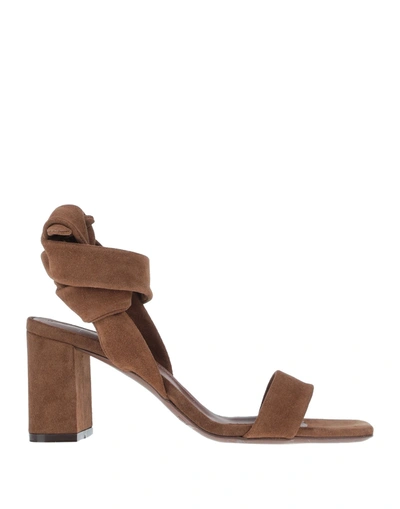 Shop L'autre Chose L' Autre Chose Woman Sandals Camel Size 11 Soft Leather In Beige