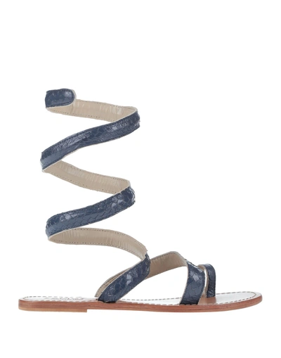 Shop Aspiga Toe Strap Sandals In Blue