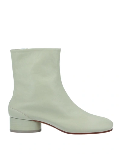 Shop Maison Margiela Ankle Boots In Light Green