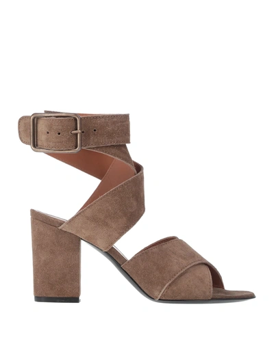 Shop Via Roma 15 Woman Sandals Brown Size 10 Soft Leather