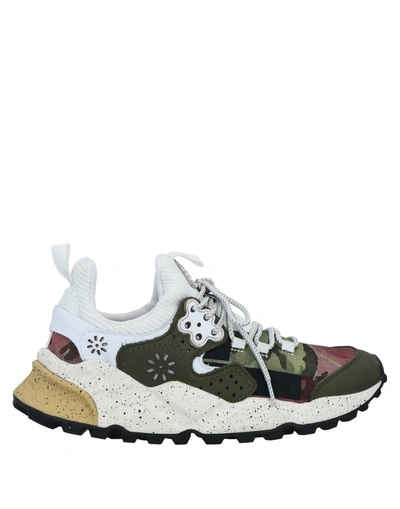 Shop Flower Mountain Sneakers In Military Green