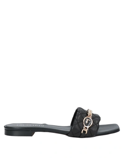 Shop Trussardi Woman Sandals Black Size 6 Soft Leather