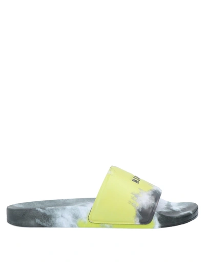 Shop Msgm Sandals In Grey