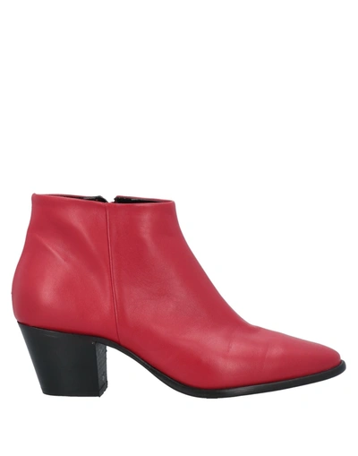 Shop Anna F Ankle Boots In Red